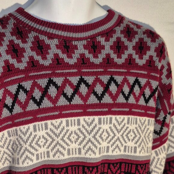 TOWNCRAFT stylish Ski Sweater, Red-Black-white-gray in size XL - Picture 9 of 13